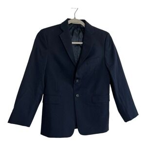 Nordstrom Boys Blazer Size 12R Suit Jacket Youth Navy Blue Event Wedding